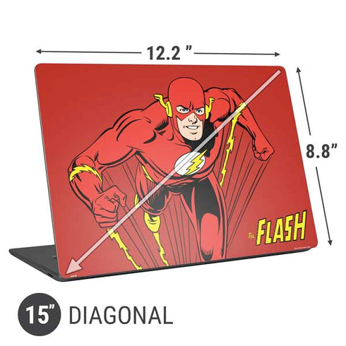 DC Comics The Flash Classic Action Pose Art Universal Laptop 15in (12.2 x 8.8in) Skin